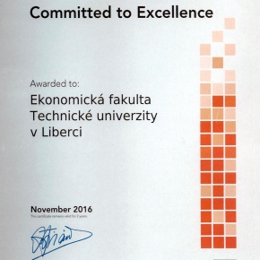 Ocenění - EFQM Committed to Excellence 2016