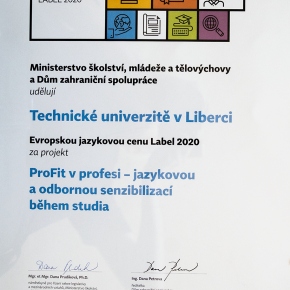 Ocenění - Evropská jazyková cena Label 2020